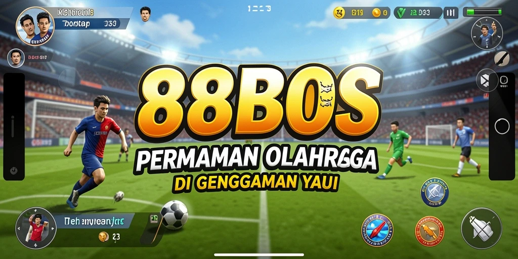 Tampilan gameplay seru dari 88BOS menunjukkan aksi olahraga menegangkan.