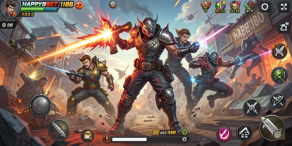 Tampilan gameplay menarik dari game aksi HAPPYBET188.