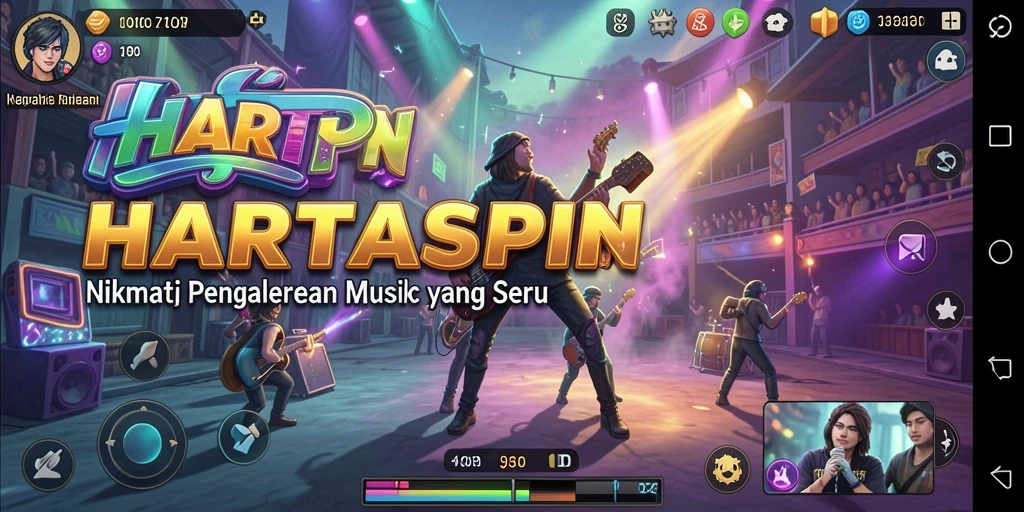 Tampilan menarik dari HARTASPIN saat bermain musik.