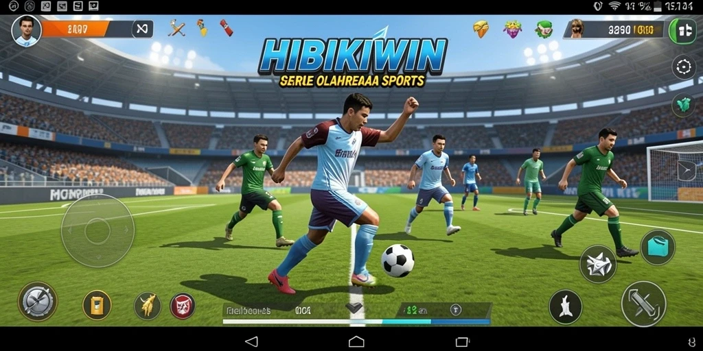 Tampilan gameplay HIBIKIWIN saat pertandingan olahraga.