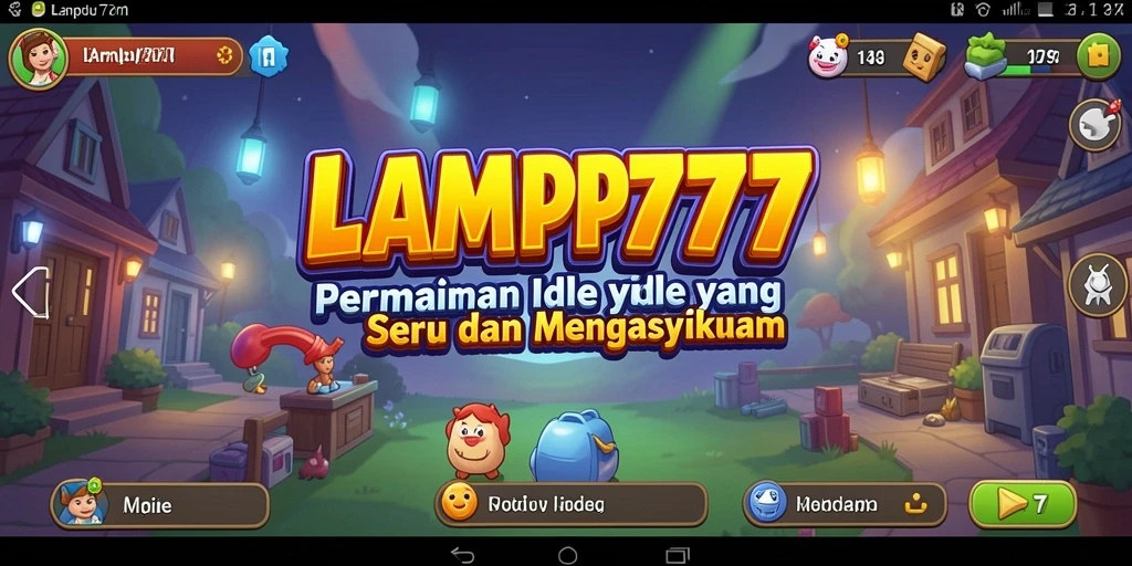 Gameplay LAMPU777 menampilkan kemajuan karakter dalam mode Idle.