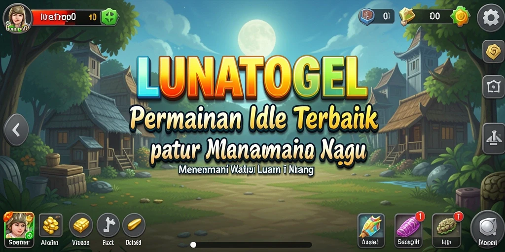 Tampilan gameplay LUNATOGEL yang menarik dan penuh warna.