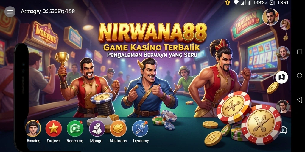 Tangkapan layar dari NIRWANA88 menampilkan suasana permainan kasino yang menarik dan mendebarkan.