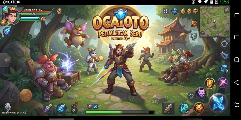 Tampilan menawan dari gameplay OCATOTO yang imersif dan penuh aksi.