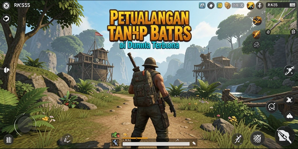 Screenshot menampilkan gameplay menakjubkan di dunia terbuka RK55.