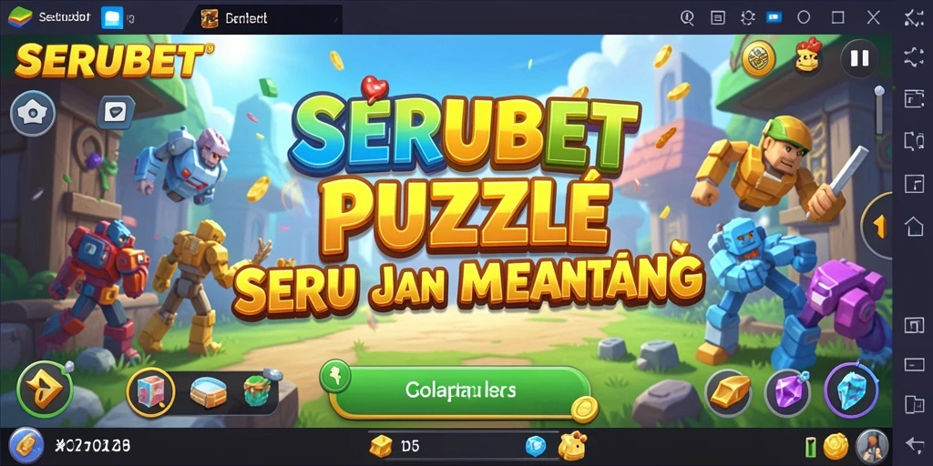Screenshot gameplay SERUBET yang menunjukkan tantangan Puzzle seru.