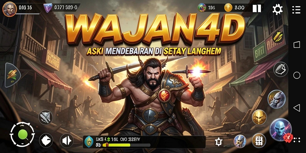 Screenshot utama yang menunjukkan aksi mendebarkan dari gameplay WAJAN4D.