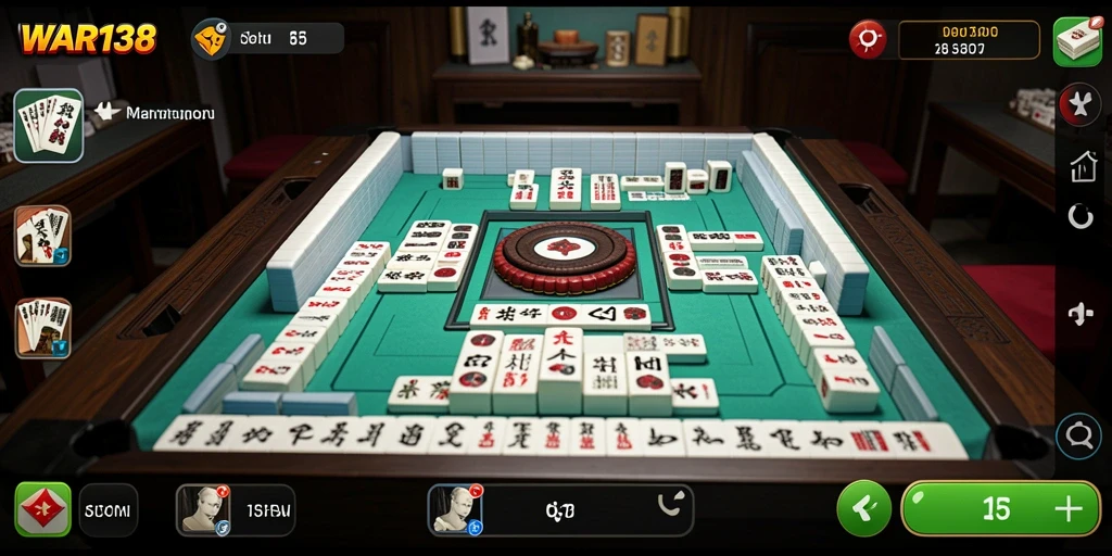 Screenshot gameplay WAR138 menunjukkan keseruan permainan Mahjong.