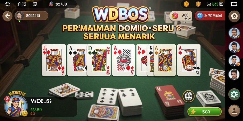 Tampilan aksi seru dalam permainan domino WDBOS.